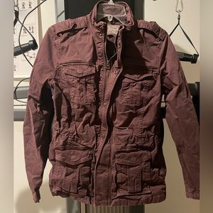 Lucky Brand S maroon utility jacket